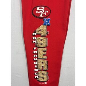 San Francisco 49ers Team Rated NFL Sweatpants Mens Red Graphic Large 90s Vintage